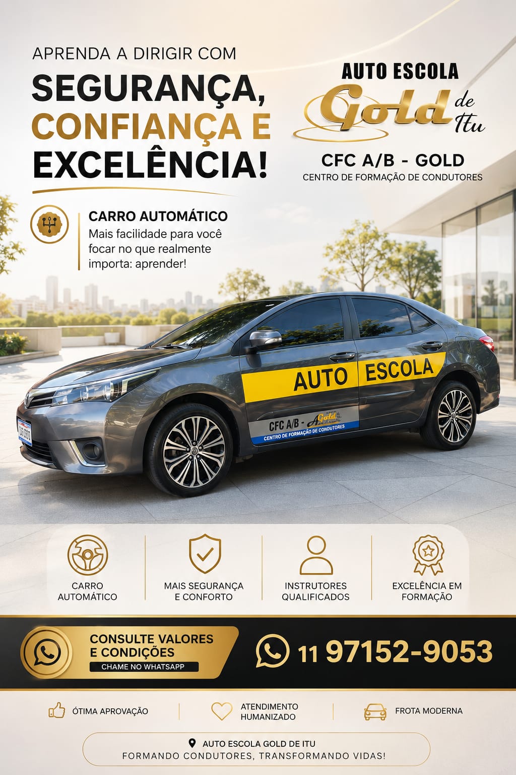 Veículo e estrutura da Gold Autoescola